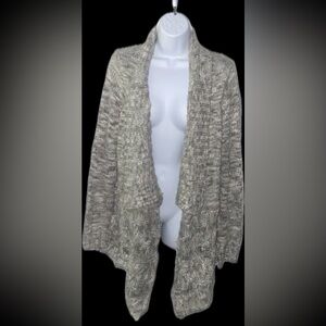 Fox cozy, open front cardigan sweater. Size L